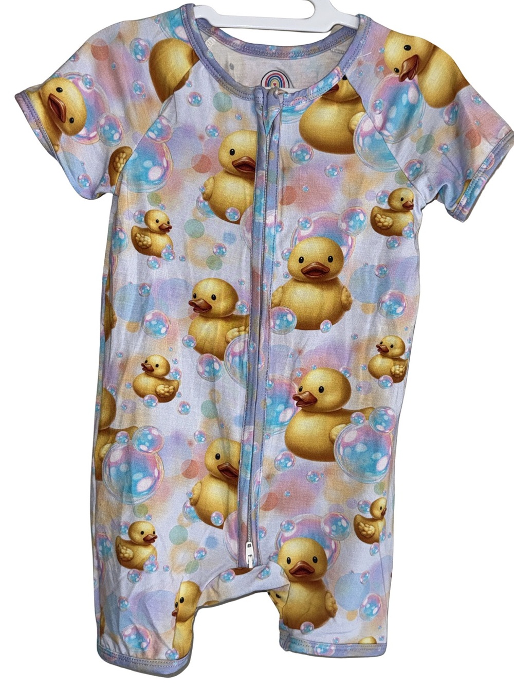 Just Ducky Bubble Bamboo Shortie Zippy - LucaNinoandCo- Size 6/12M